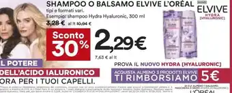 Coop Superstore Elvive L'Oréal Shampoo o Balsamo 300 ml offerta