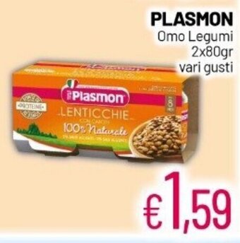 Franzy's Plasmon Omo Legumi 2x80gr vari gusti offerta