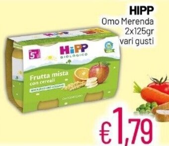Franzy's Hipp Omo Merenda 2x125gr vari gusti offerta