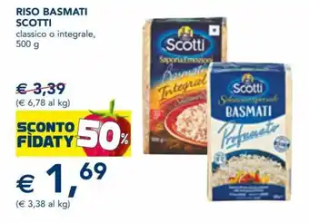 Esselunga Scotti Riso Basmati classico o integrale, 500 g offerta