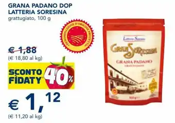 Latteria Soresina Grana Padano DOP grattugiato, 100 g