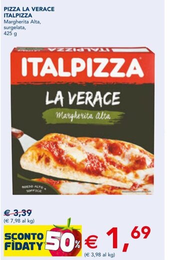 Esselunga Italpizza Pizza La Verace Margherita Alta, surgelata, 425 g offerta