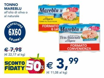 Esselunga Mareblu Tonno all'olio di oliva o al naturale offerta