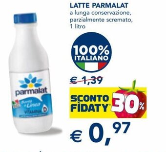 Esselunga Parmalat Latte a lunga conservazione, parzialmente scremato, 1 litro offerta