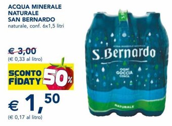 Esselunga San Bernardo Acqua Minerale Naturale 6x1,5 litri offerta