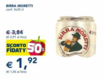 Esselunga Moretti Birra 4x33 cl offerta