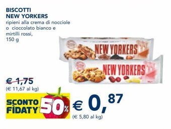 Esselunga New Yorkers Biscotti 150 g offerta