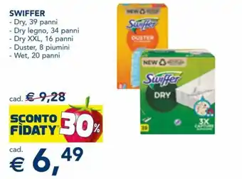 Esselunga Swiffer Dry 39 panni offerta