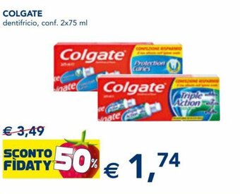 Esselunga Colgate Dentifricio 2x75 ml offerta