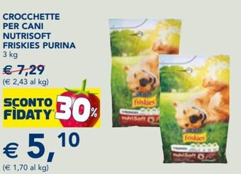 Esselunga Purina Friskies Nutrisoft Crocchette per Cani 3 kg offerta