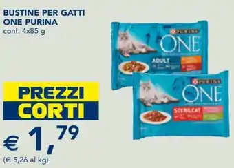 Esselunga Purina One Bustine per Gatti 4x85 g offerta