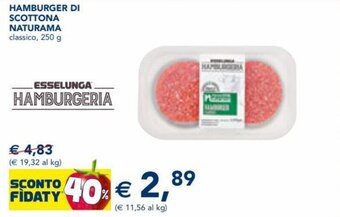 Esselunga Naturama Hamburger di Scottona 250 g offerta