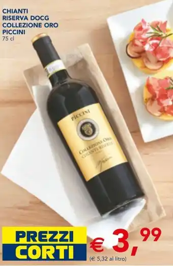 Esselunga Piccini Chianti Riserva Docg Collezzione Oro 75 cl offerta