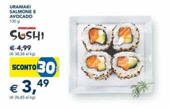 Esselunga Uramaki Salmone e Avocado 130 g offerta