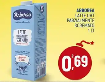 Arborea Latte UHT Parzialmente Scremato 1Lt