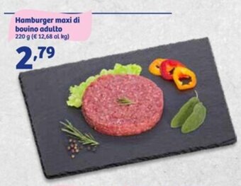 In'S Mercato Hamburger maxi di bovino adulto 220 g offerta