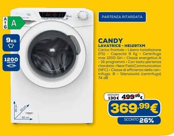 Euronics Candy lavatrice offerta
