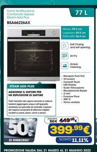 Smeg Forno Elettrico Multifunzione SO6500ESN offerta di Expert