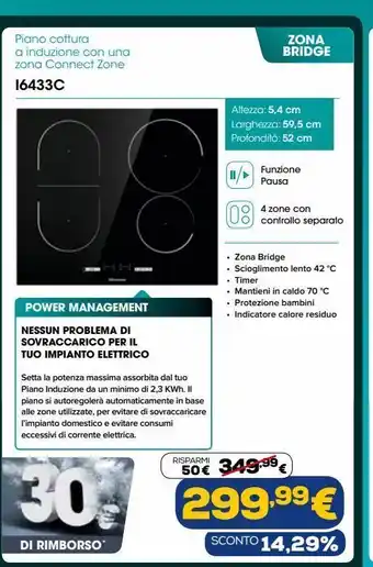 Euronics Piano cottura a induzione con una zona connect zone hisense offerta