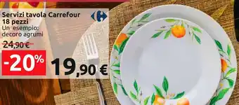 Carrefour Iper Servizi tavola carrefour 18 pezzi offerta