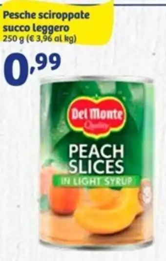 In'S Mercato Pesche sciroppate succo leggero 250 g offerta