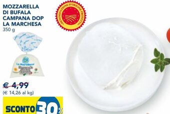 Esselunga Mozzarella di Bufala Campana DOP La Marchesa 350 g offerta