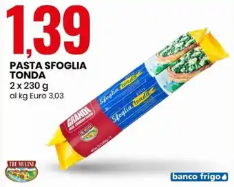 Eurospin Pasta Sfoglia Tonda 2x230 g offerta