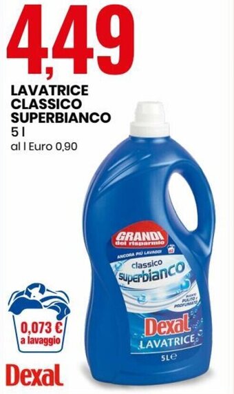 Eurospin Dexal Lavatrice Classico Superbianco 5 l offerta