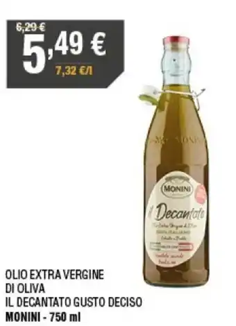 Poli Monini Olio Extra Vergine di Oliva IL Decantato Gusto Deciso 750 ml offerta