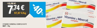 Matt Vitamine E Minerali Complex 60 pz 79 g