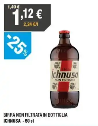 Poli Ichnusa Birra Non Filtrata in Bottiglia 50 cl offerta