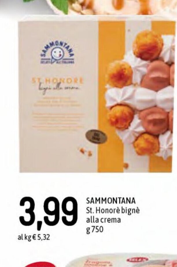 Sammontana St. Honorè Bignè Alla Crema g 750 offerta di Famila