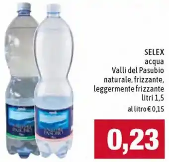 Famila Selex Acqua Valli del Pasubio Naturale, Frizzante, Leggermente Frizzante Litri 1.5 offerta