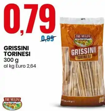 Eurospin Tre Mulini Grissini Torinesi 300 g offerta