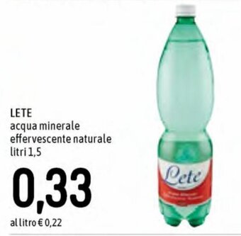 Famila Lete Acqua Minerale Effervescente Naturale Litri 1.5 offerta