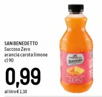 Famila San Benedetto Succoso Zero Arancia Carota Limone cl 90 offerta