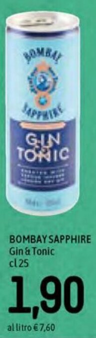Bombay Sapphire Gin & Tonic cl 25