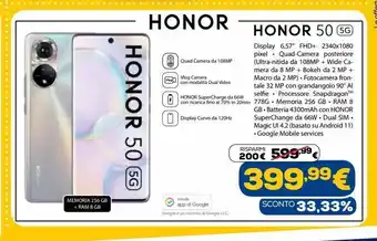 Euronics Honor 50 5g offerta