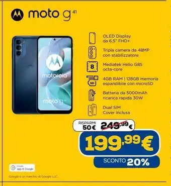 Euronics Motorola moto g41 offerta