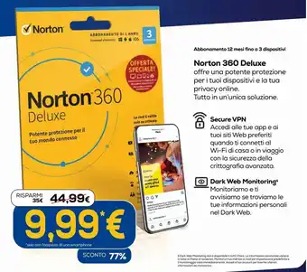 Euronics Norton 360 deluxe offerta