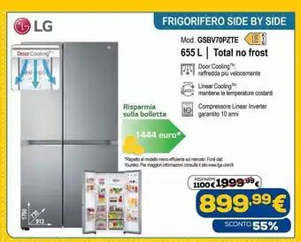 Euronics Lg frigorifero side by side offerta