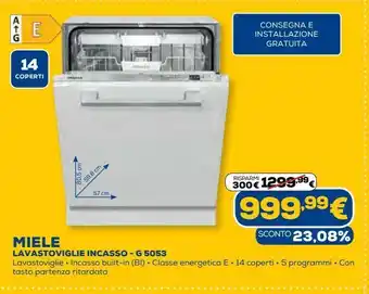Euronics Miele lavastoviglie incasso offerta