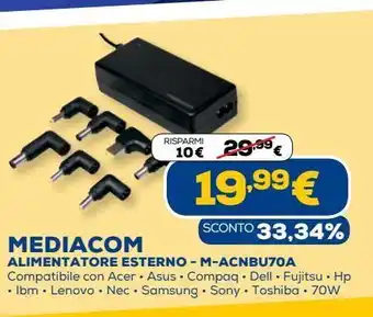 Euronics Mediacom alimentatore esterno offerta