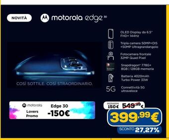 Euronics Motorola edge offerta