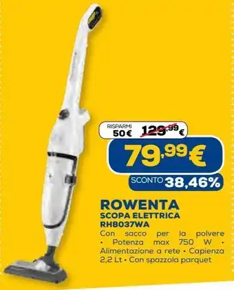 Euronics Rowenta scopa elettrica offerta