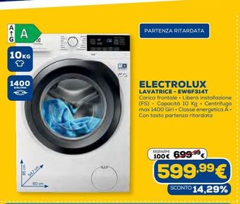 Euronics Electrolux lavatrice offerta