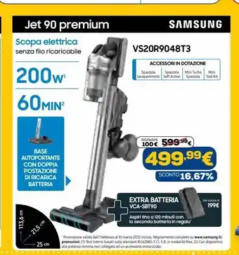 Euronics Samsung jet 90 premium offerta