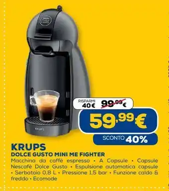 Euronics Krups dolce gusto mini me fighter offerta