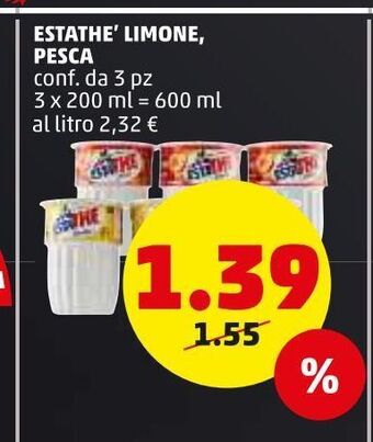 PENNY Estathe limone, pesca conf. da 3 pz offerta