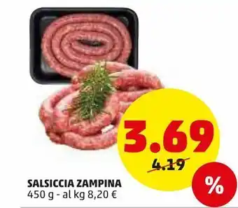 PENNY Salsiccia zampina 450g offerta